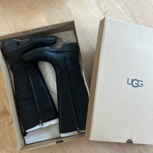 Knee high leather Ugg boots